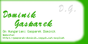 dominik gasparek business card